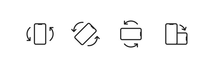 Smartphone rotation icon. Phone rotate symbol. Vector EPS 10