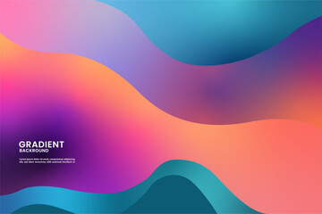 Colorful pastel gradient background. Fluid banner template vector illustration.