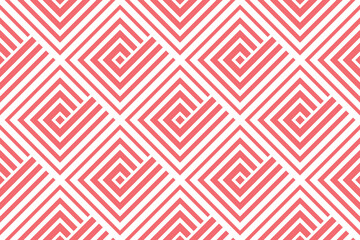 Abstract geometric pattern. A seamless vector background. White and pink ornament. Graphic modern pattern. Simple lattice graphic design