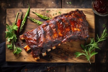 Different types of Ribs ready to eat