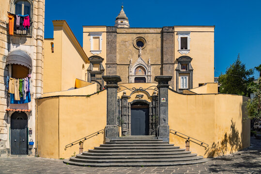 Outdoor of the 14th-century church of San Giovanni a Carbonara in Napoli, Italy