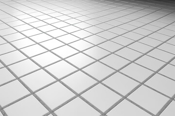 bright white tiled floor with a beam of light shining down. Generative AI Generative AI