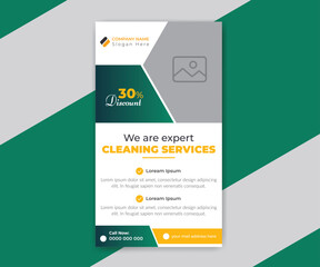 Fototapeta premium Cleaning service concept instagram stories template