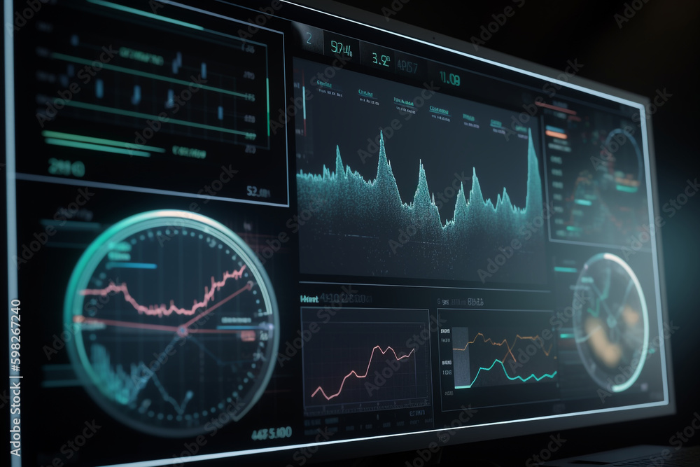 Poster analytics dashboard with charts and graphs