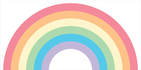 Pale Rainbow Circle Background