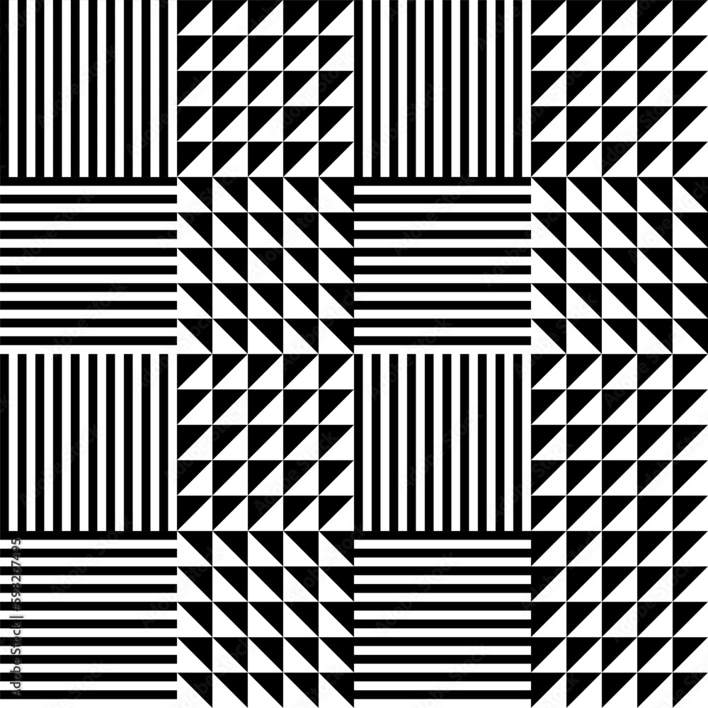Fototapete modern abstract geometric contemporary vector seamless pattern with simple elements and shapes. grap