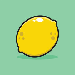 lemon fruit cartoon illustration vector