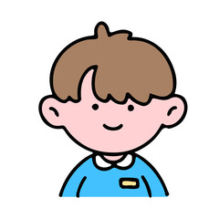 A little cute boy smiling, isolated on a background vector illustration.