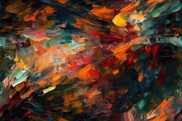 Nahtlos wiederholendes Muster - Glitch Art Hintergrund im Öl Gemälde Stil