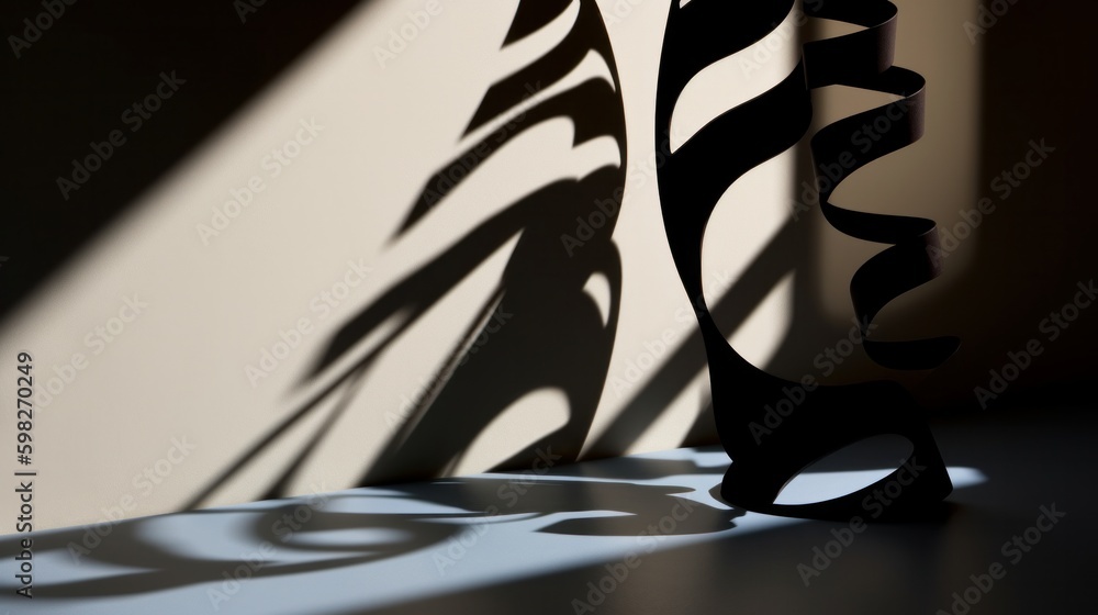 Poster capturing unique abstract creative shadows. ai generated.