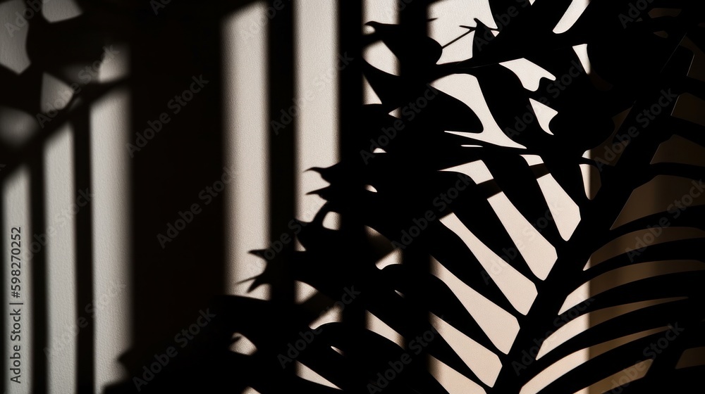 Poster capturing unique abstract creative shadows. ai generated.