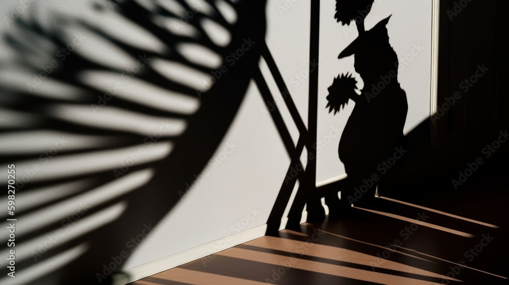Poster capturing unique abstract creative shadows. ai generated.