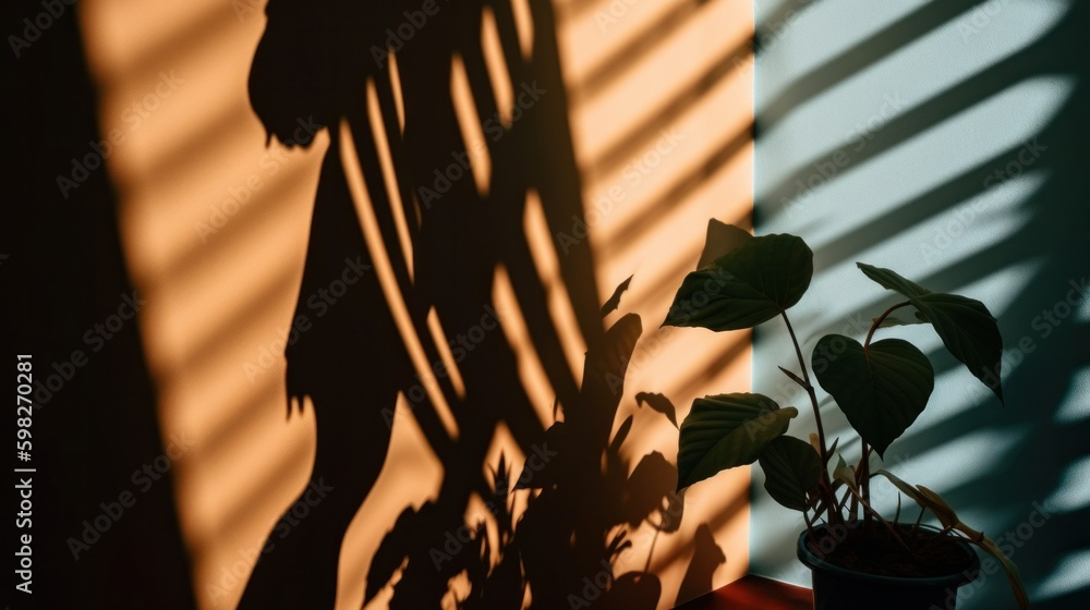 Poster capturing unique abstract creative shadows. ai generated.