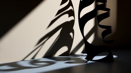 Capturing unique abstract creative shadows. AI generated.