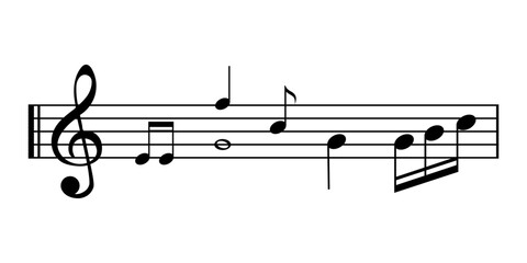 Musical note sign background. Background with music note