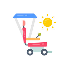 Solar Wheelchair icon in vector. Illustration