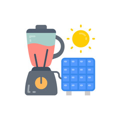 Solar Powered Blender icon in vector. Illustration