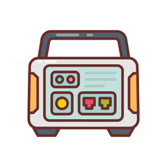 Solar Generator icon in vector. Illustration