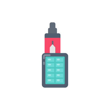 Solar Vape Icon In Vector. Illustration