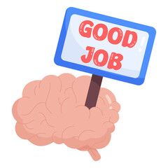 Download flat sticker of job seeking 