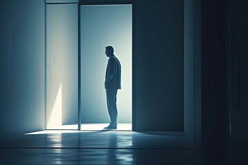 Fototapeta premium Loneliness. The feeling that there is no one to talk to or spend time with. Interpersonal relationships lack the warmth and emotionality necessary for trusting communication. Alone. Generative AI
