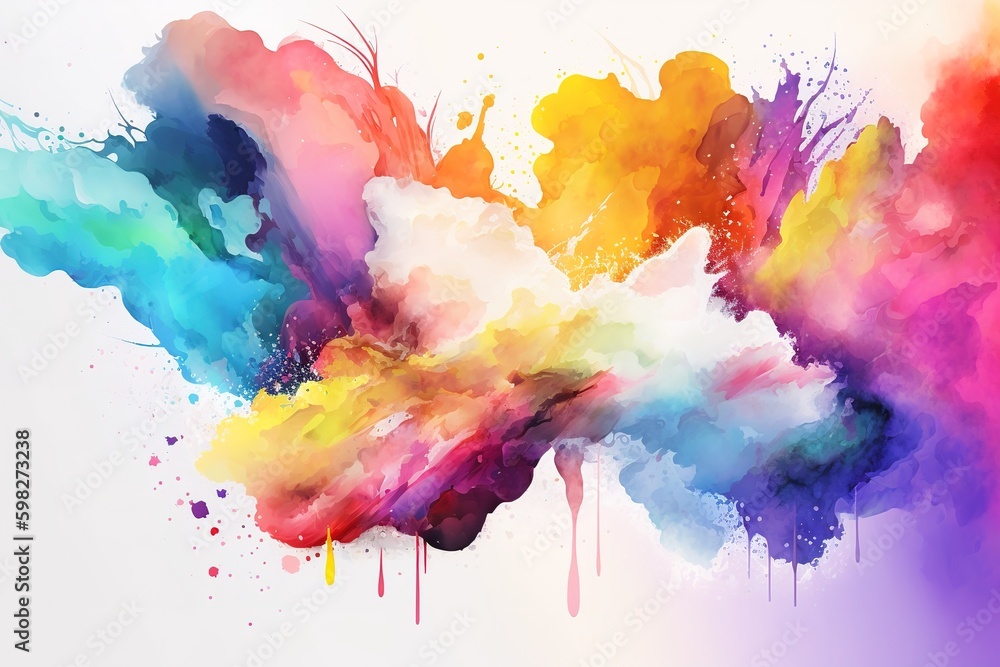 Poster contemporary, multicolored backdrop generative ai generative ai