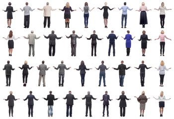 group of successful business people isolated on white