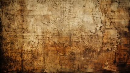 Old canvas cracelure background. AI generated.