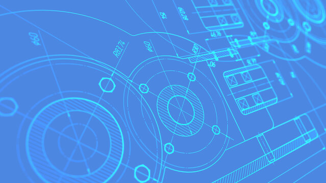 Engineering industrial background.Technical drawing .Technology banner.illustration .