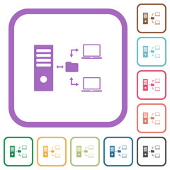 Network file system with server simple icons