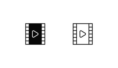 video icon design with white background stock illustration