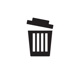 Trash icon. Recycle bin icon. Trash sign design.