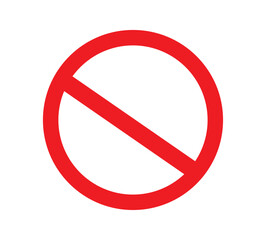 Ban sign on white background. Stop sign on white background.