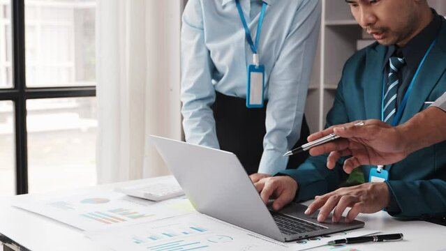 business documents businessman check legal document review Prepare documents or analysis reports, tax items, accounting documents, data contracts, office partner agreements.