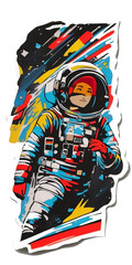 astronaut, t-shirt graphic design, generated by AI