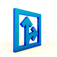 Direction Icon Left Side In White Background