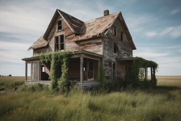 Abandoned house scary. Generate Ai
