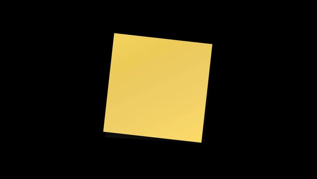 Shaded Sticky Note Transparent Fly-in Animation