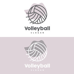 Volleyball Logo, Sport Simple Design, World Sports Tournament Vector, Illustration Symbol Icon