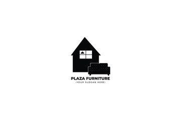 furniture logo design concept illustration
