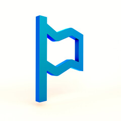 Flag Sign Left Side In White Background