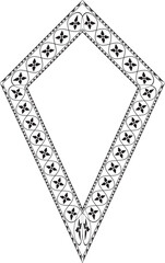 Kite Frame Flower Kite frame vector border floral wedding royal filigree ornate art decoration black illustration design classic romantic background for anniversary valentine birthday newborn new year