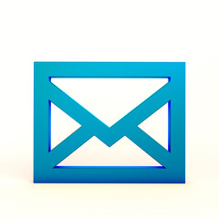 Mail Icon Front Side In White Background