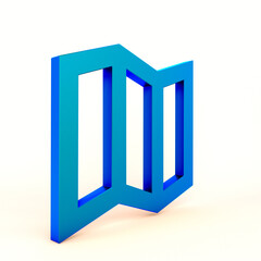 Map Icon Left Side In White Background