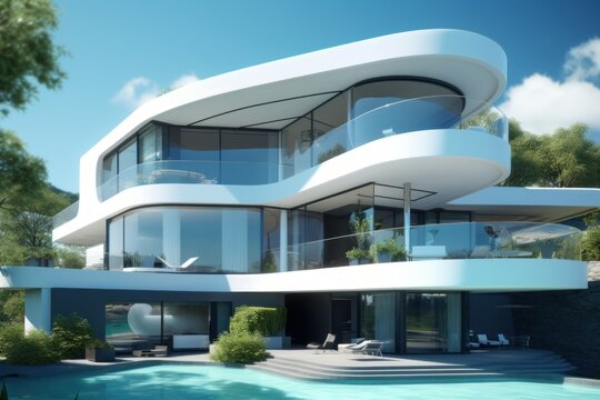 Fashion unusual house luxury. Generate Ai