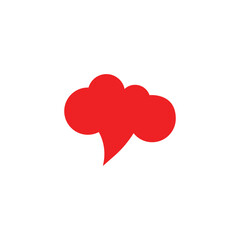 Speech bubbles icon flat design illlustration