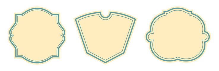 banners vintage wedding badge banner shape labels shape luxury frames luxury shape on a white background vector illustration