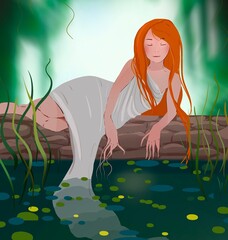 Women at lake nymph  © Julia