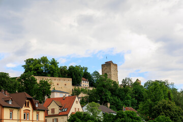 View of the castle and the town of Pappenheim  in Bavaria