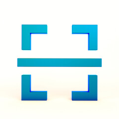 Scan Icon Front Side In White Background